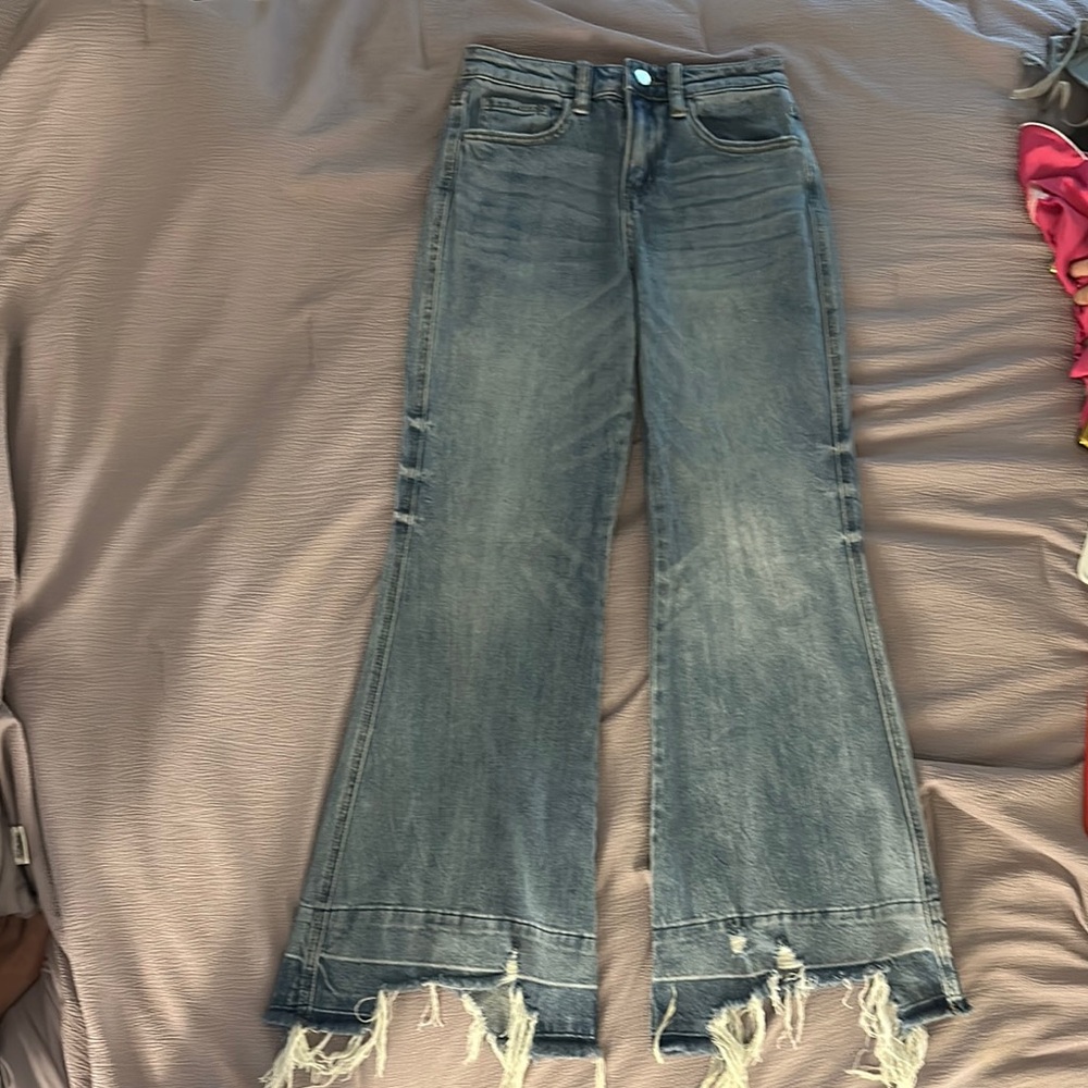 Flying Monkey Blue Flare Wide Leg Jeans